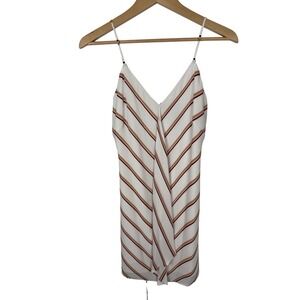 White House Black Market White Striped Tank Dress Women's Size 6